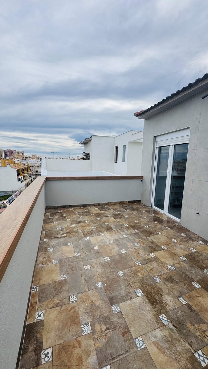 Finished rooftop terrace
